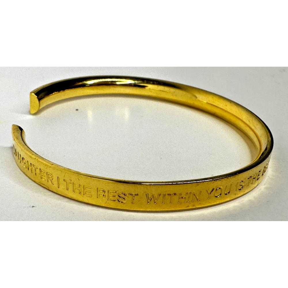Stella Valle Daughter The Best within You the Best Within Me Cuff Bracelet Gold